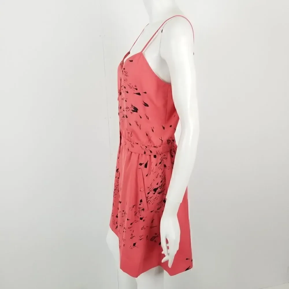 Rachel Roy Womens Dress Size Medium See the Sea Fish Print Button Down New